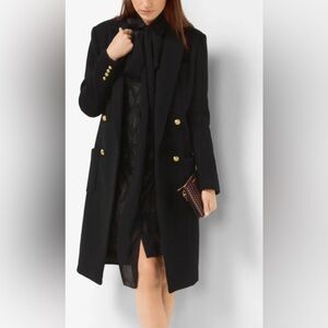 NWT Luxury RARE Winter Authentic Michael Kors Double Breasted Wool Blend Coat